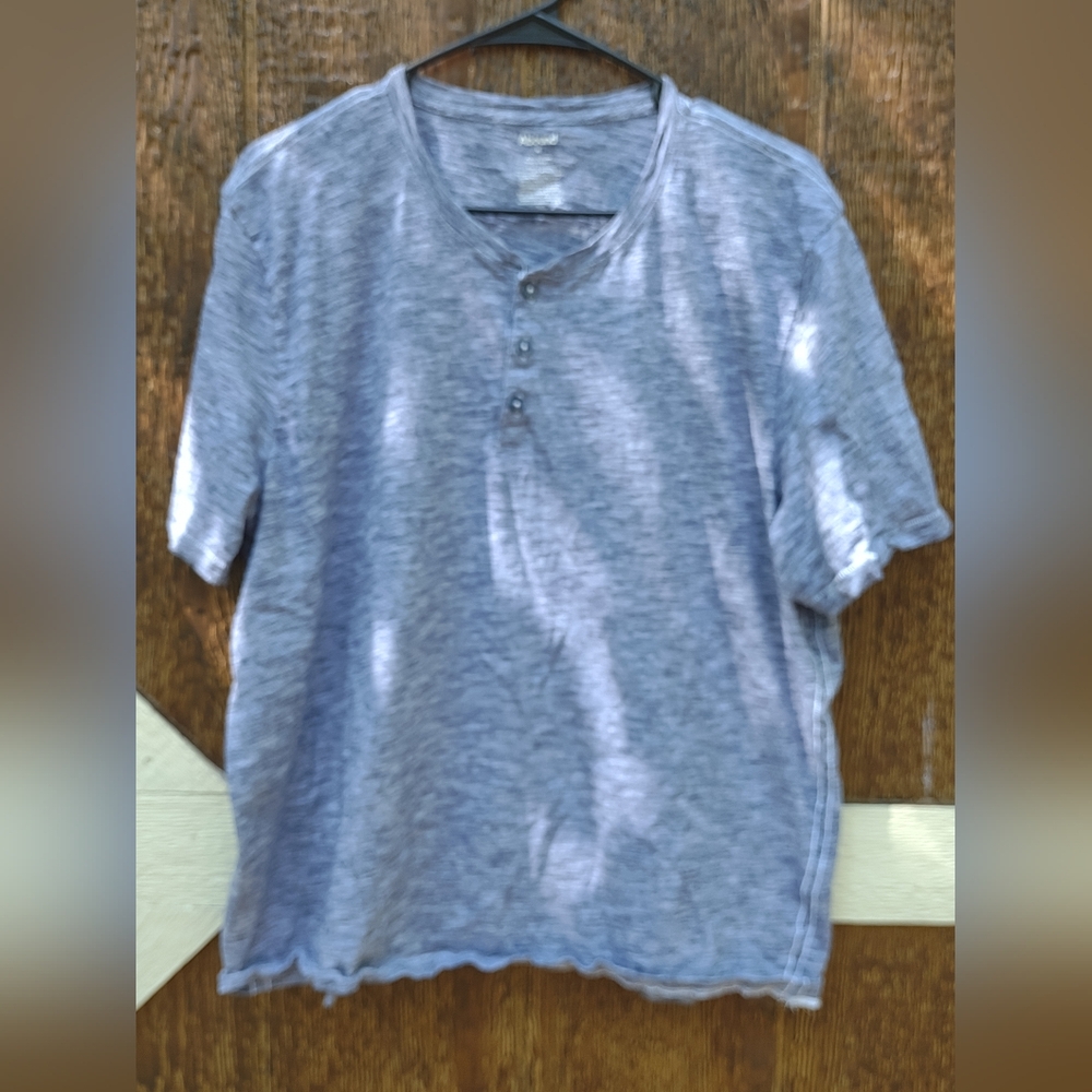 Abound Blue Henley Shirt Mens XL